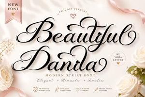 Related font Beautiful Danila