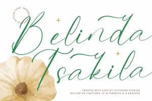 Related font Belinda Tsakila VERSION