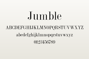 Related font Jumble