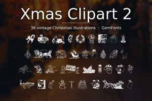 Related font Xmas Clipart 2