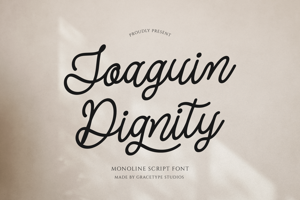 Related font Joaguin Dignity