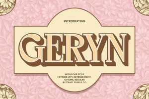 Related font Geryn 3D