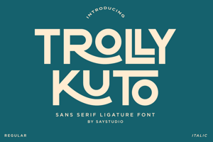Related font Trolly Kuto DEMO