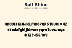Related font Spit Shine