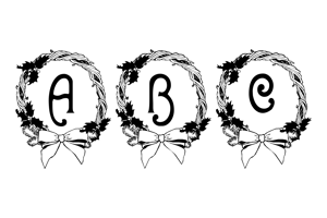 Related font BJF Christmas Wreath