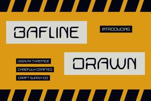Related font Bafline Drawn
