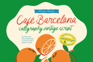 Related font Cafe Barcelona