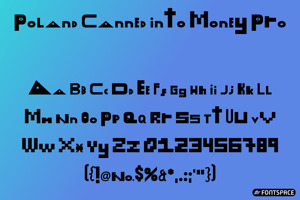 Related font Poland Canned into Money Pro