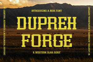 Related font Dupreh Forge