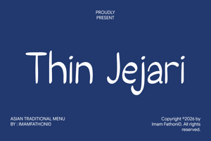 Related font Thin Jejari