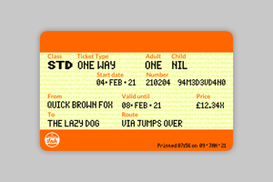 Spotted Rail Ticket