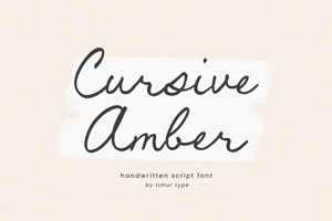 Related font Cursive Amber