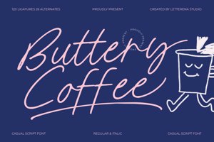 Related font Buttery Coffee VERSION