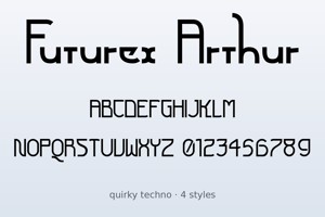 Related font Futurex Arthur