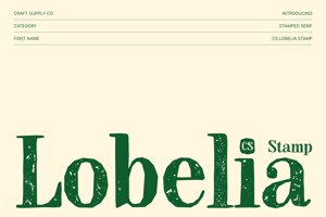 Related font CS Lobelia Stamp