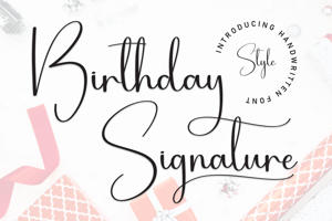 Related font Birthday Signature