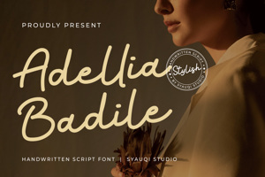 Related font Adellia Badile