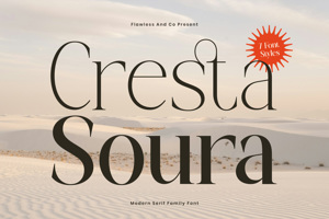 Related font CRESTA SOURA Thin
