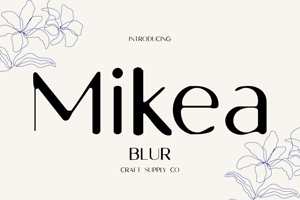 Related font Mikea Blur