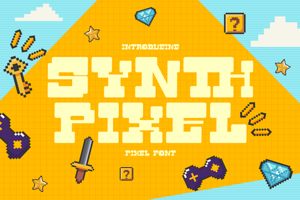Related font Synth Pixel