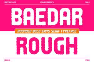 Related font Baedar Rough