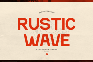Related font Rustic Wave