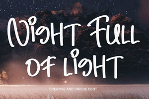 Related font Night Full Of Light