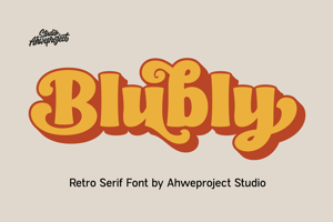 Related font Blubly