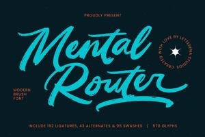 Related font Mental Router VERSION