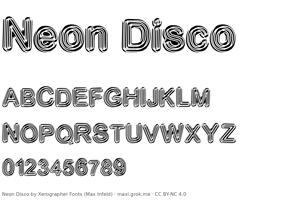 Related font Neon Disco