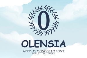 Related font Olensia Monogram