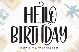 Related font Hello Birthday