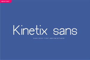 Related font Kinetix Sans Italic
