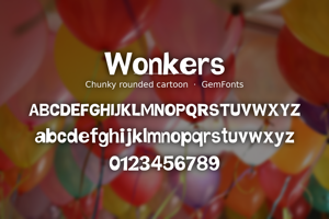 Related font Wonkers