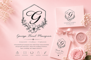 Related font Ganisya Floral Monogram