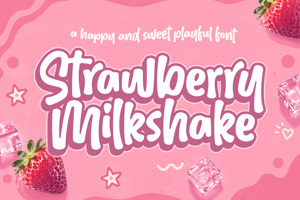 Related font Strawberry Milkshake