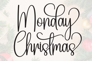Related font Monday Christmas