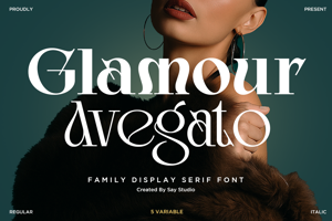 Related font Glamour Avegato DEMO