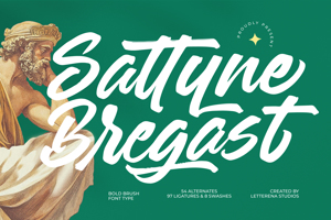 Related font Sattyne Bregast VERSION