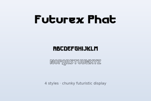 Related font Futurex Phat