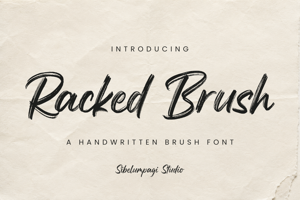Related font Racked Brush