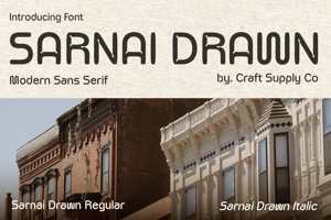 Related font Sarnai Drawn