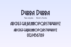 Related font Dubba Dubba