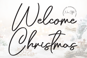 Related font Welcome Christmas