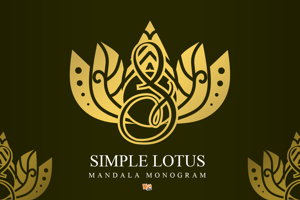 Simple Lotus Mandala Monogram