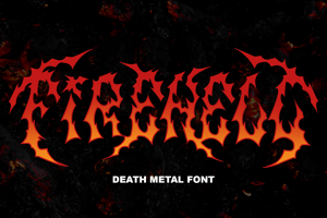Firehell - Death metal font