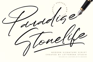 Related font Paradise Stonelife VERSION