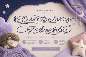 Related font Slumbering Hedgehog