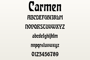 Related font Carmen