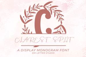 Related font Clarest Split Monogram